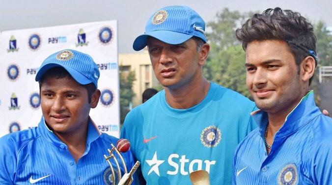 Young batsman Sarfaraz Khan, selected in the India Under-19 World Cup squad, on Monday said he has learnt a lot from former Test cricketer Rahul Darvid and look forward to get more tips from the legend. (Photo: PTI) Young batsman Sarfaraz Khan, selected in the India Under-19 World Cup squad, on Monday said he has learnt a lot from former Test cricketer Rahul Darvid and look forward to get more tips from the legend. (Photo: PTI)