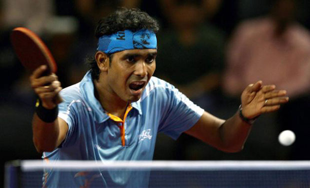 Sharath Kamal's improved backhand has helped him equal his career-best ranking of 39 in nearly four years. Photo: PTI/ File Sharath Kamal's improved backhand has helped him equal his career-best ranking of 39 in nearly four years. Photo: PTI/ File