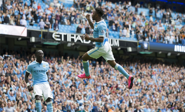 Raheem Sterling scored his first goal for the club and Fernandinho netted a superb second to lift City to their fourth successive win and open an eight-point advantage over Chelsea. (Photo: AP) Raheem Sterling scored his first goal for the club and Fernandinho netted a superb second to lift City to their fourth successive win and open an eight-point advantage over Chelsea. (Photo: AP)
