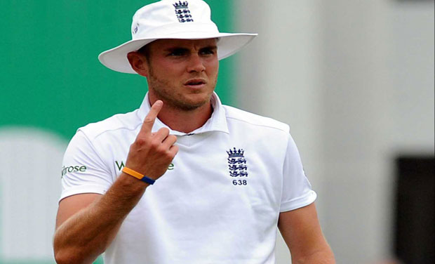 Stuart Broad added one more Test hat-trick against his name as he dismissed Sangakkara, Chandimal and Shaminda Eranga on consecutive deliveries in the second Test. Photo: AP Stuart Broad added one more Test hat-trick against his name as he dismissed Sangakkara, Chandimal and Shaminda Eranga on consecutive deliveries in the second Test. Photo: AP