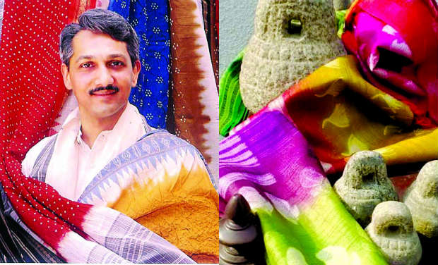 (L) Shashiv Chandran; (R) A few of his pieces from the exhibition. (L) Shashiv Chandran; (R) A few of his pieces from the exhibition.