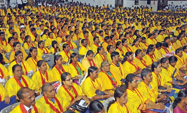 Graduates at Tamil Nadu Open University convocation at the Madras University auditorium in the city on Saturday. (Photo: DC) Graduates at Tamil Nadu Open University convocation at the Madras University auditorium in the city on Saturday. (Photo: DC)