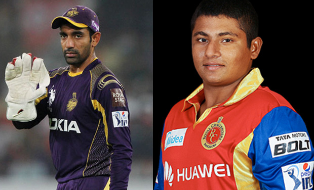 Although match referee Srinath denied any complaint, reports have emerged of a scuffle between Royal Challengers Bangalore's Sarfaraz Khan and Kolkata Knight Riders batsman Robin Uthappa post the game at Eden Gardens, (Photo: BCCI/DC) Although match referee Srinath denied any complaint, reports have emerged of a scuffle between Royal Challengers Bangalore's Sarfaraz Khan and Kolkata Knight Riders batsman Robin Uthappa post the game at Eden Gardens, (Photo: BCCI/DC)
