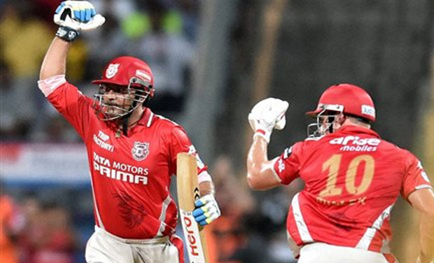 Virender Sehwag of the Kings XI Punjab celebrates his century during an IPL 7 match against Chennai Super Kings in Mumbai on Friday. (Photo: AP) Virender Sehwag of the Kings XI Punjab celebrates his century during an IPL 7 match against Chennai Super Kings in Mumbai on Friday. (Photo: AP)