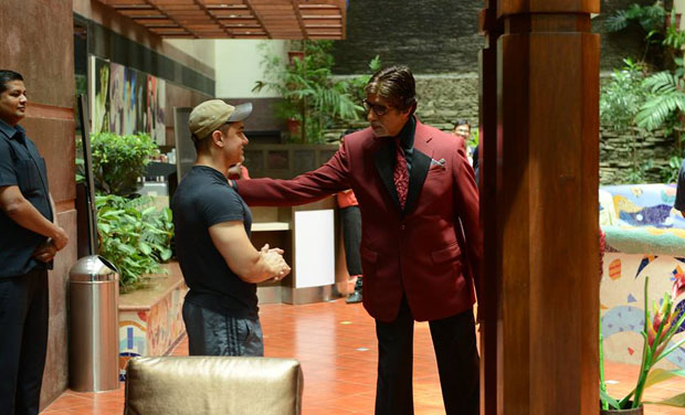 Aamir Khan and Amitabh Bachchan. Aamir Khan and Amitabh Bachchan.