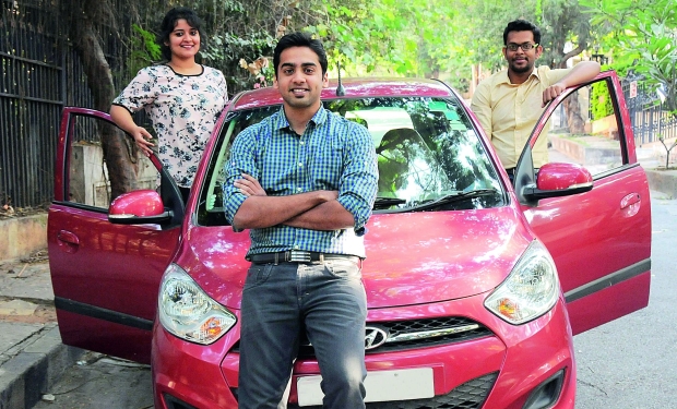 Travel made easy: Rahul M. Jacob (Blue shirt), co-founder of RideIT with his friends Nairita Roy Chaudhuri and Sambit Das Travel made easy: Rahul M. Jacob (Blue shirt), co-founder of RideIT with his friends Nairita Roy Chaudhuri and Sambit Das