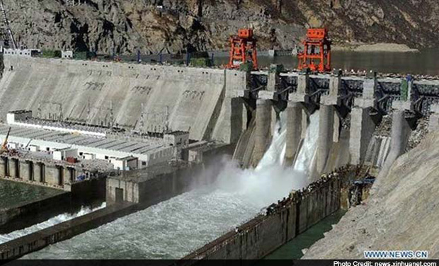Zangmu Hydropower Station, Tibet's biggest ever hydropower project, stands more than 3,300 metres above sea level Zangmu Hydropower Station, Tibet's biggest ever hydropower project, stands more than 3,300 metres above sea level