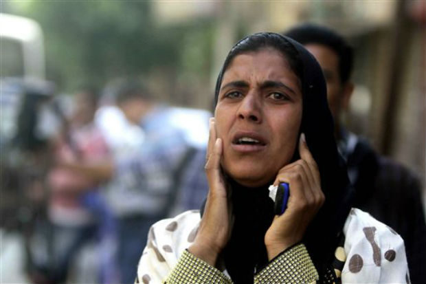 File photo of a relative of a Muslim Brotherhood member who was sentenced to death reacts to the verdict outside a courtroom in Minya, Egypt, Saturday, June 21. (Photo: AP) File photo of a relative of a Muslim Brotherhood member who was sentenced to death reacts to the verdict outside a courtroom in Minya, Egypt, Saturday, June 21. (Photo: AP)
