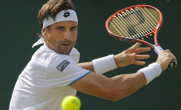 David Ferrer plays a return to Andrey Kuznetsov (Photo: AP) David Ferrer plays a return to Andrey Kuznetsov (Photo: AP)