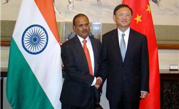 National Security Adviser Ajit Doval (L) greets Chinese State Councilor Yang Jiechi during the talks to finalise Chinese President Xi Jinping's visit to India in Beijing (Photo: PTI) National Security Adviser Ajit Doval (L) greets Chinese State Councilor Yang Jiechi during the talks to finalise Chinese President Xi Jinping's visit to India in Beijing (Photo: PTI)