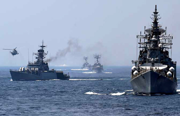 Indian Navy teams up with US and Japan for a joint exercise. (Photo: PTI) Indian Navy teams up with US and Japan for a joint exercise. (Photo: PTI)