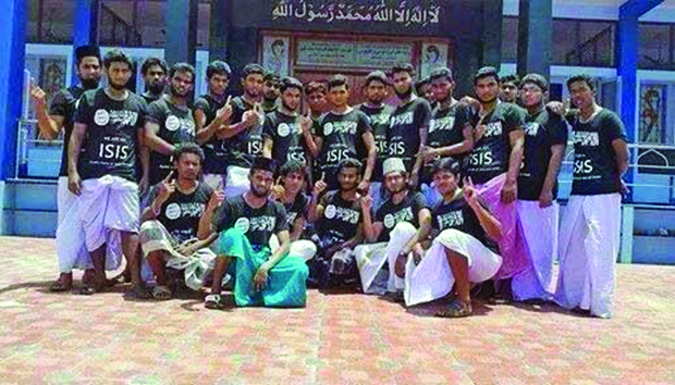 The Rahman group, wearing T-shirts bearing the ISIS emblem, in the photo on a social networking site. The Rahman group, wearing T-shirts bearing the ISIS emblem, in the photo on a social networking site.