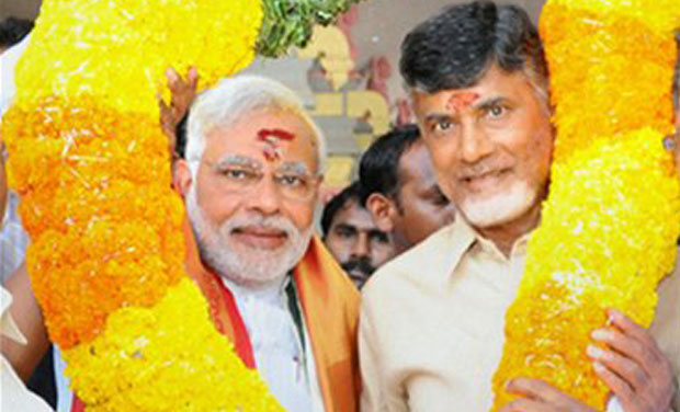 BJP's Narendra Modi and TDP chief N. Chandrababu Naidu (Photo: PTI) BJP's Narendra Modi and TDP chief N. Chandrababu Naidu (Photo: PTI)