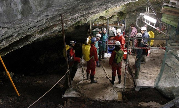 Workers at the Atapuerca archaelogical site preparing to go down to the Sima de los Huesos in 2010. The site is home to a large number of early human remains. Photo Credit: AFP Workers at the Atapuerca archaelogical site preparing to go down to the Sima de los Huesos in 2010. The site is home to a large number of early human remains. Photo Credit: AFP