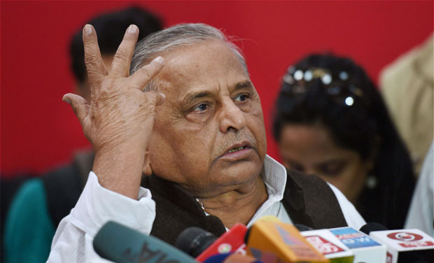 Samajwadi Party chief Mulayam Singh Yadav addressing the media in New Delhi (Photo: PTI) Samajwadi Party chief Mulayam Singh Yadav addressing the media in New Delhi (Photo: PTI)