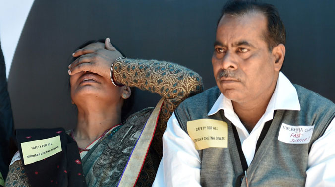Nirbhaya's parents Badrinath Singh and Asha Devi at a programme in New Delhi. (Photo: PTI) Nirbhaya's parents Badrinath Singh and Asha Devi at a programme in New Delhi. (Photo: PTI)