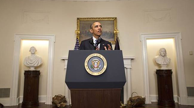 The US leader was also expected to renew his efforts to reassure a jittery American public in the wake of the California shootings, which are being investigated as a terrorist attack. (Photo: AP) The US leader was also expected to renew his efforts to reassure a jittery American public in the wake of the California shootings, which are being investigated as a terrorist attack. (Photo: AP)