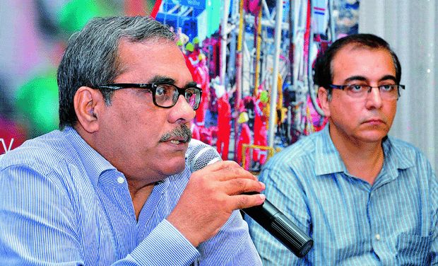 Debasis Sanyal, ED Asset Manager, ONGC, speaks at a meeting to create awareness on oil and gas in Rajahmundry on Tuesday. R.K. Sharma, GM-HR looks on. Debasis Sanyal, ED Asset Manager, ONGC, speaks at a meeting to create awareness on oil and gas in Rajahmundry on Tuesday. R.K. Sharma, GM-HR looks on.
