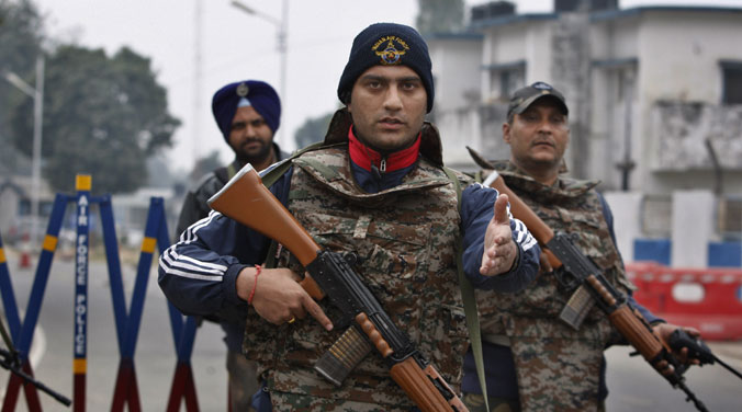 Soldiers stand guard at the airbase in Pathankot, Punjab (Photo: AP) Soldiers stand guard at the airbase in Pathankot, Punjab (Photo: AP)