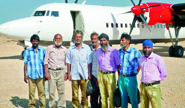 A file photo of seafearer, Bhimsen Singh (fourth from left) along with six others who were held captive by the Somalian Pirates for four years and later released. (Photo: DC) A file photo of seafearer, Bhimsen Singh (fourth from left) along with six others who were held captive by the Somalian Pirates for four years and later released. (Photo: DC)