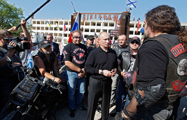 Russian President with the biker group 'Night Wolves' (Photo: ukrainianpolicy.com) Russian President with the biker group 'Night Wolves' (Photo: ukrainianpolicy.com)