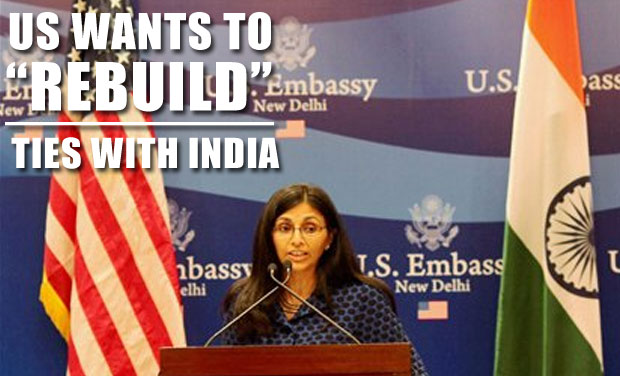 US Assistant Secretary of State for South and Central Asian Affairs Nisha Biswal addressing at American Center in New Delhi on Thursday. (Photo: PTI) US Assistant Secretary of State for South and Central Asian Affairs Nisha Biswal addressing at American Center in New Delhi on Thursday. (Photo: PTI)