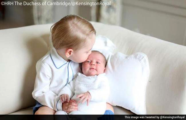 The Kensington Palace posted a photograph of Prince George and his little sister Princess Charlotte. (Image was tweeted by Kensington Palace -@KensingtonRoyal ) The Kensington Palace posted a photograph of Prince George and his little sister Princess Charlotte. (Image was tweeted by Kensington Palace -@KensingtonRoyal )