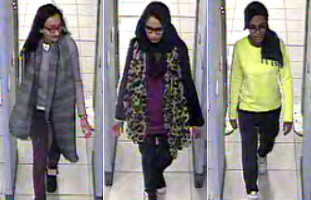 Shamima Begum and Amira Abase, both 15, and Kadiza Sultana, 16 (Photo: CCTV footage) Shamima Begum and Amira Abase, both 15, and Kadiza Sultana, 16 (Photo: CCTV footage)