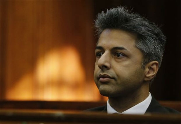 British businessman Shrien Dewani appears in the high court in Cape Town, South Africa. Dewani faces charges of orchestrating the killing of his wife Anni Dewani, while on honeymoon in the country four years ago. (Photo: AP/file) British businessman Shrien Dewani appears in the high court in Cape Town, South Africa. Dewani faces charges of orchestrating the killing of his wife Anni Dewani, while on honeymoon in the country four years ago. (Photo: AP/file)