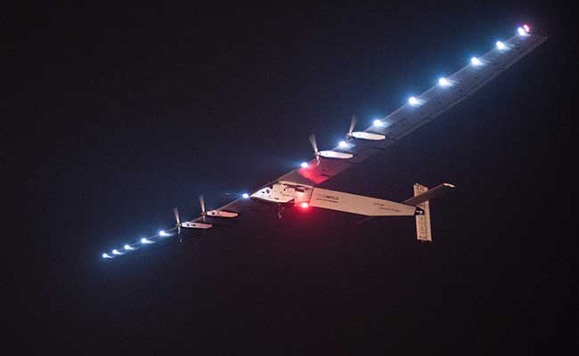 Solar Impluse 2 takes off from Nanjing's Lukou International Airport in Nanjing, in China's eastern Jiangsu province. (Photo: AFP) Solar Impluse 2 takes off from Nanjing's Lukou International Airport in Nanjing, in China's eastern Jiangsu province. (Photo: AFP)