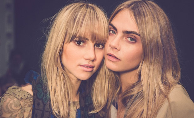 Supermodels Suki Waterhouse and Cara Delevingine. Photo: AP Supermodels Suki Waterhouse and Cara Delevingine. Photo: AP