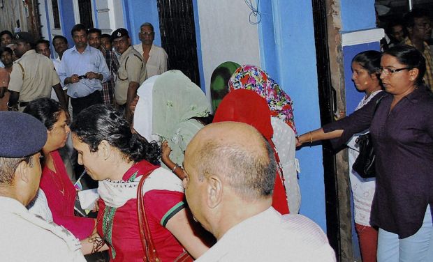 The woman journalist, who has accused Tarun Tejpal of sexually assaulting her, after deposing before the Chief Judicial Magistrate at the Session Court in Panaji on Wednesday. Four woman constables came out along with the victim with covered faces The woman journalist, who has accused Tarun Tejpal of sexually assaulting her, after deposing before the Chief Judicial Magistrate at the Session Court in Panaji on Wednesday. Four woman constables came out along with the victim with covered faces
