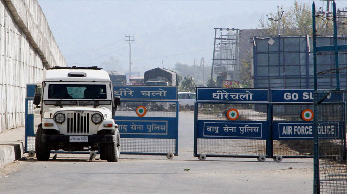 Security forces personnel stand guard at the Indian Air Force base that was attacked by militants in Pathankot, Punjab (Photo: PTI) Security forces personnel stand guard at the Indian Air Force base that was attacked by militants in Pathankot, Punjab (Photo: PTI)