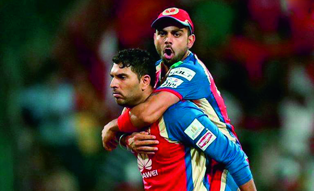 Virat Kohli was a delighted captain on seeing Yuvi fire (Photo: DC) Virat Kohli was a delighted captain on seeing Yuvi fire (Photo: DC)