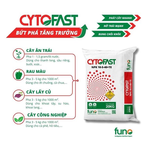 Phân bón CYTOFAST NPK 10-5-40+TE - ảnh 4