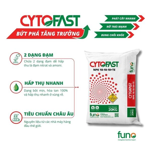Phân bón CYTOFAST NPK 18-18-18+TE - ảnh 3