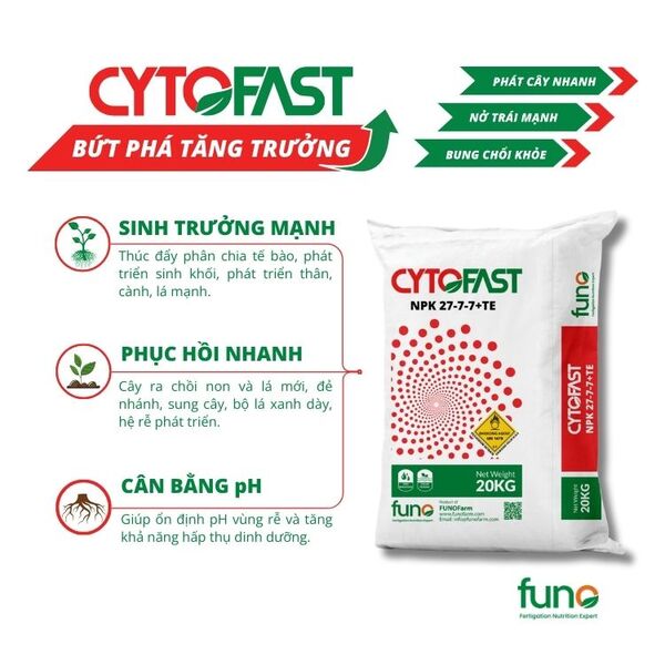 Phân bón CYTOFAST NPK 27-7-7+TE  - ảnh 3