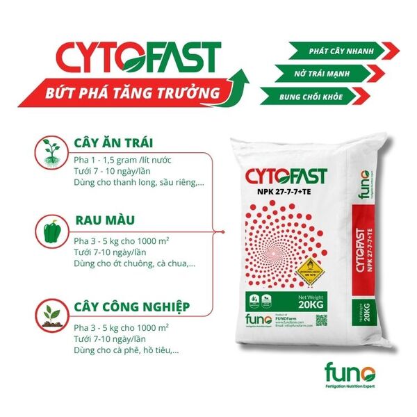 Phân bón CYTOFAST NPK 27-7-7+TE  - ảnh 4