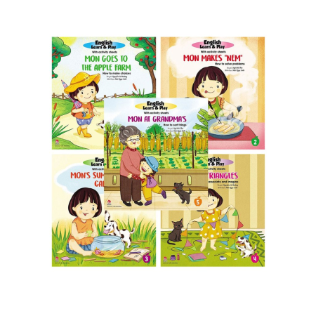 Sách - English Learn & Play - Trọn bộ 5 tập giúp bé học Tiếng Anh