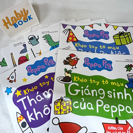 Sách - Khéo tay tô màu Peppa - Trọn bộ 8 cuốn lẻ tập