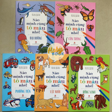 Sách - Nào mình cùng tô màu nhé - Trọn bộ 5 cuốn