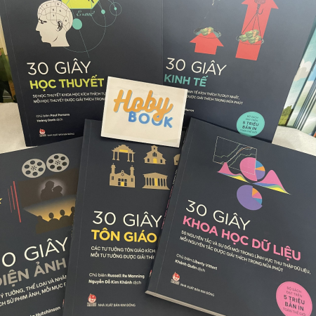 Sách - 30 giây khoa học - Trọn bộ 10 cuốn (Điện ảnh, Khoa học dữ liệu, Học thuyết, Tôn giáo,...)