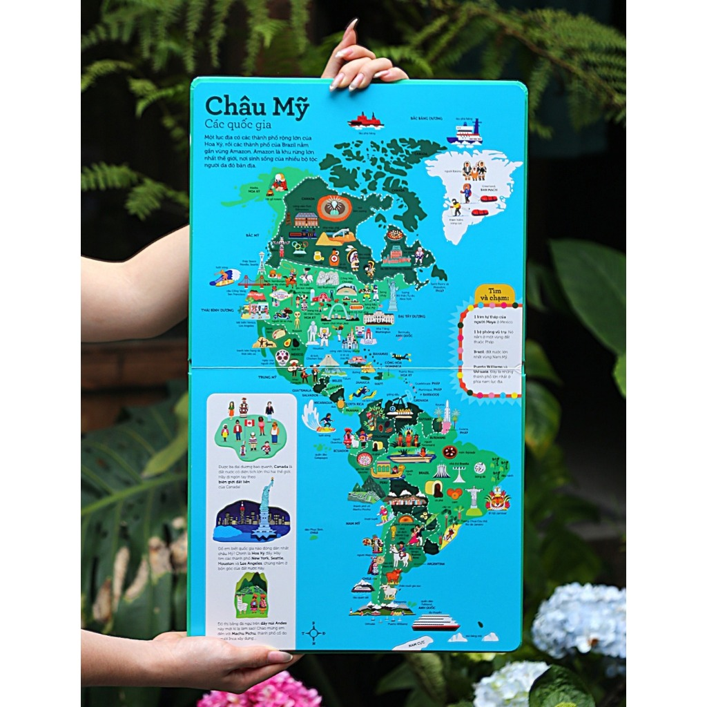 Sách - Atlas thế giới - Tập bản đồ tương tác - Ngắm lục địa, chạm núi sông, nhớ địa danh - Bìa cứng 2 Sách - Atlas thế giới - Tập bản đồ tương tác - Ngắm lục địa, chạm núi sông, nhớ địa danh - Bìa cứng - Ảnh 2