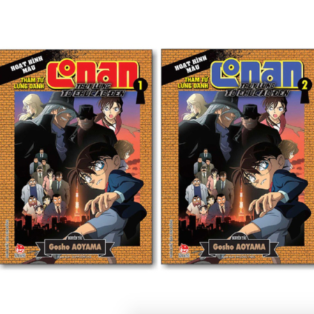 Truyện tranh - Conan màu: Truy lùng tổ chức áo đen - Trọn bộ 2 tập