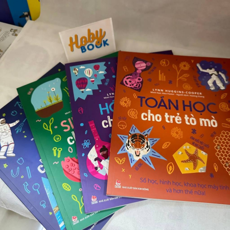 Sách - Kiến thức cho trẻ tò mò (Hóa học, Vật lí, Toán học, Sinh học) - Bộ 4 cuốn