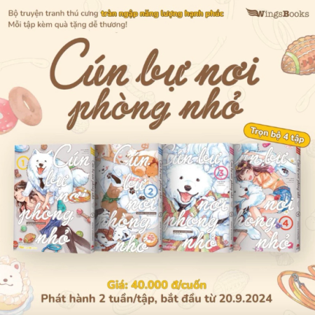Truyện tranh - Cún bự nơi phòng nhỏ - Trọn bộ 4 tập
