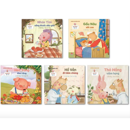 Sách - Bé khỏe bé vui: Không sợ bệnh viện - Trọn bộ 5 cuốn