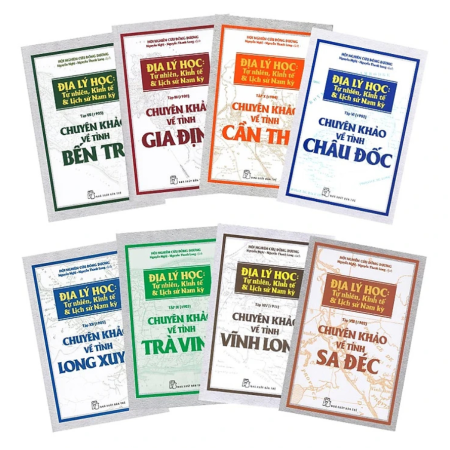 Sách - Chuyên khảo về tỉnh - Địa lý học: Tự nhiên, Kinh tế & Lịch sử Nam Kỳ - Trọn bộ 9 cuốn