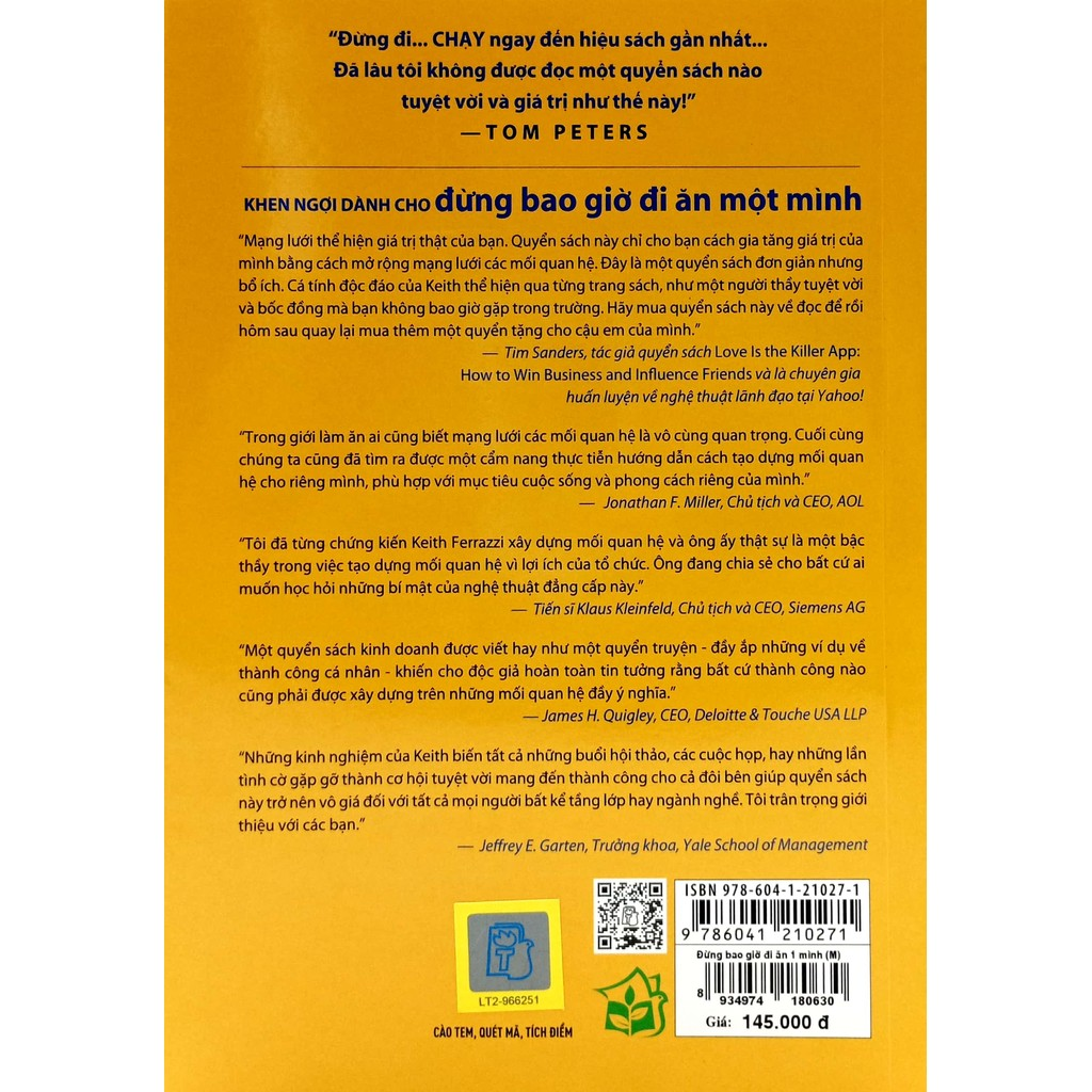 Sách - Đừng bao giờ đi ăn một mình 6 Sách - Đừng bao giờ đi ăn một mình - Ảnh 6