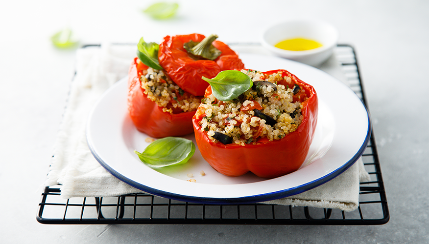 Quinoa-Stuffed Bell Peppers